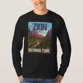 Zion National Park Utah Poster Design T-Shirt (Vorderseite)