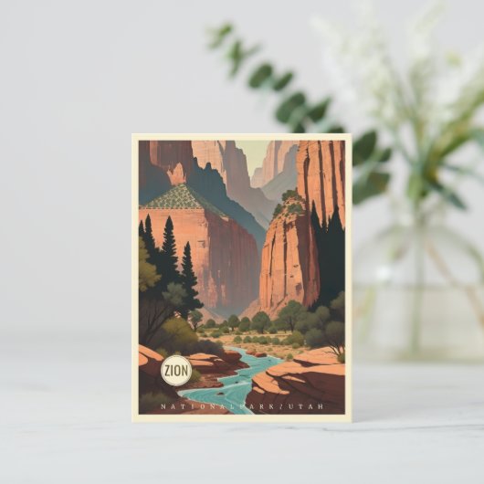 Zion National Park Utah Postkarte (Stehend Vorderseite)