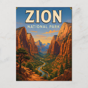 Zion National Park Utah Reise Geschenk Postkarte