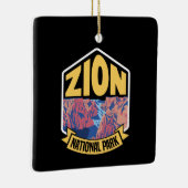 Zion National Park Utah Retro Keramikornament (Rechts)