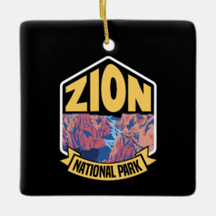 Zion National Park Utah Retro Keramikornament
