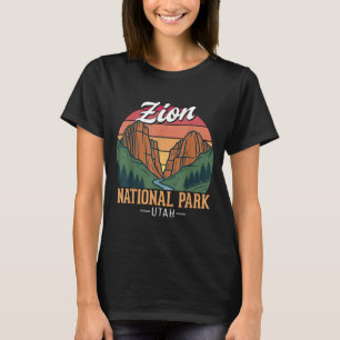 Zion National Park Utah Retro-Landschaftsabenteuer T-Shirt