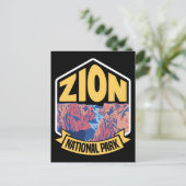 Zion National Park Utah Retro Postkarte (Stehend Vorderseite)