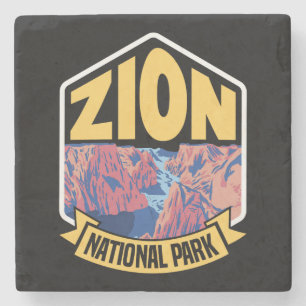 Zion National Park Utah Retro Steinuntersetzer