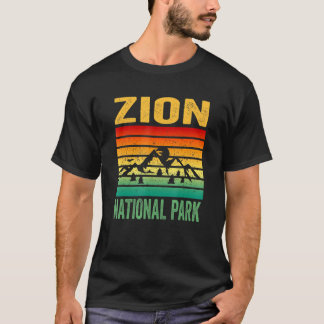 Zion National Park Utah Retro Vintag Sunset Souven T-Shirt