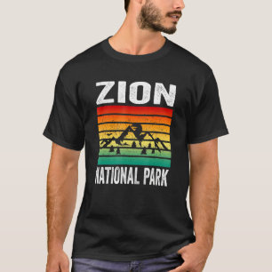 Zion National Park Utah Retro Vintag Sunset Souven T-Shirt