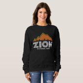 Zion National Park Utah Retro Vintage Sweatshirt (Vorne ganz)