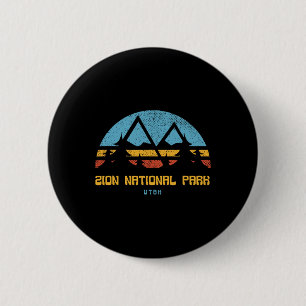 Zion National Park Utah Retro Vintage Wander-Gesch Button