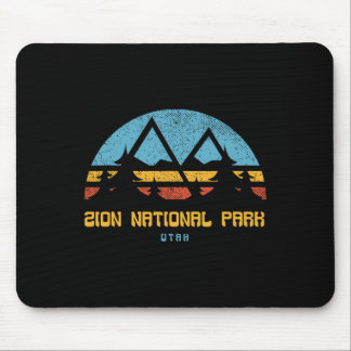 Zion National Park Utah Retro Vintage Wander-Gesch Mousepad