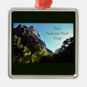 Zion National Park Utah Silbernes Ornament (Vorne)