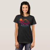 Zion National Park Utah Souvenir UT Kontur Gradie T-Shirt (Vorne ganz)