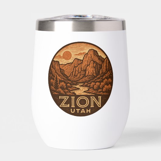 Zion National Park Utah Stemless Wine Tumbler (Vorderseite)