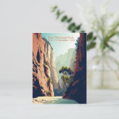 Zion National Park Utah The Narrows Postkarte (Stehend Vorderseite)