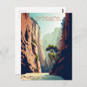 Zion National Park Utah The Narrows Postkarte (Vorne/Hinten)
