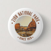 Zion National Park Utah USA Außenbereich gestört Button (Vorderseite)