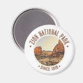 Zion National Park Utah USA Außenbereich gestört Magnet (Vorderseite/Rückseite)
