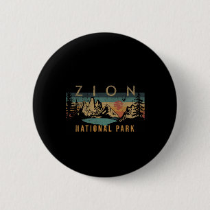 Zion National Park Utah Usa Außenbereich Vintag Button