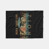 Zion National Park Utah Usa Außenbereich Vintag Fleecedecke (Vorderseite (Horizontal))