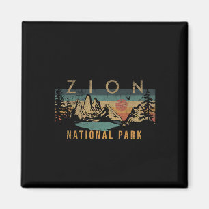 Zion National Park Utah Usa Außenbereich Vintag Magnet