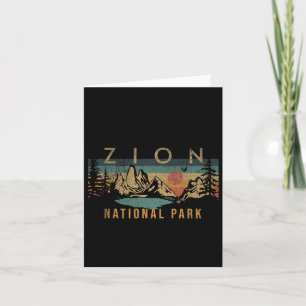 Zion National Park Utah USA Outdoor Vintage Karte