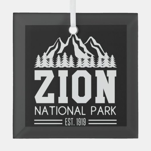 Zion National Park Utah USA Outdoor Wandern Ornament Aus Glas (Vorderseite)