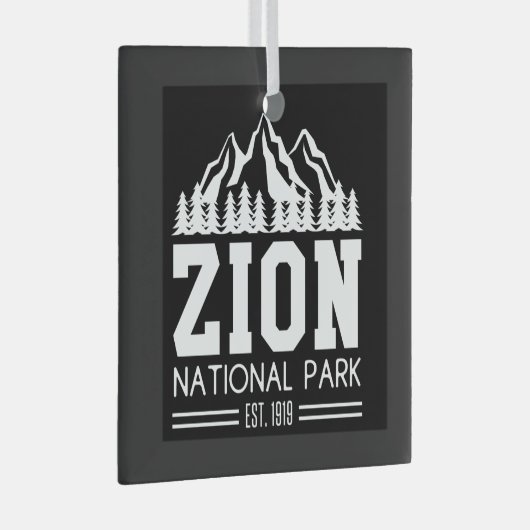 Zion National Park Utah USA Outdoor Wandern Ornament Aus Glas (Vorderseite Rechts)