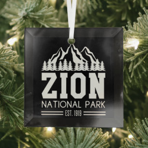 Zion National Park Utah USA Outdoor Wandern Ornament Aus Glas