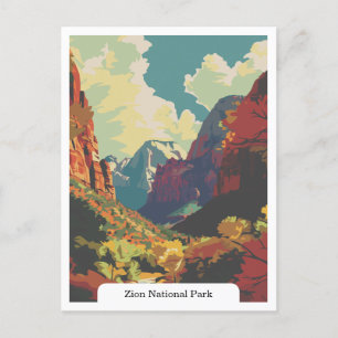 Zion National Park, Utah, USA Postkarte