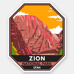 Zion National Park Utah Vintag Aufkleber
