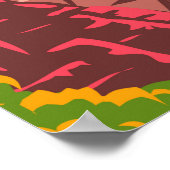 Zion National Park Utah Vintag Poster (Ecke)