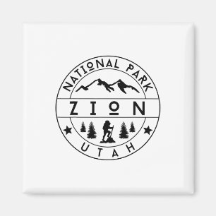 Zion National Park Utah Wanderer Natur Wandern Im  Magnet