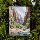 Zion National Park Utah Watercolor Einladung