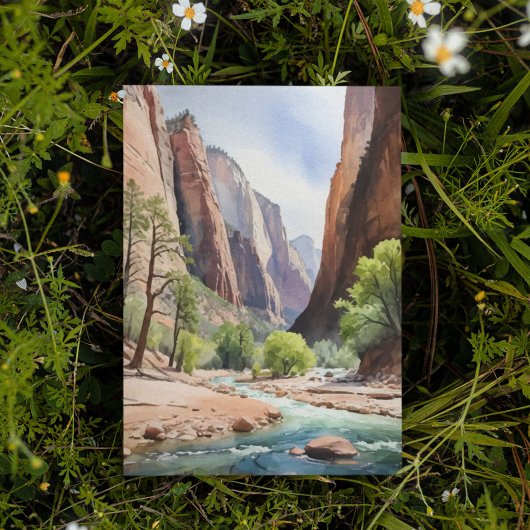 Zion National Park Utah Watercolor Einladung