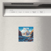 Zion National Park Utah Winter Magnet (In Situ (Geschirrspüler))