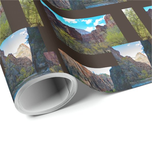 Zion National Park, Utah Wrapping Paper Geschenkpapier (Rolleneckpunkt)