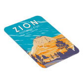 Zion National Park Utah Zion Canyon Road Vintag Magnet (Rechte Seite)