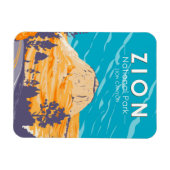 Zion National Park Utah Zion Canyon Road Vintag Magnet (Horizontal)