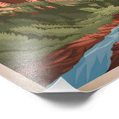 Zion National Park Vintag Fotodruck (Ecke)