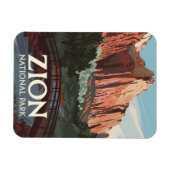 Zion National Park Vintag Magnet (Horizontal)