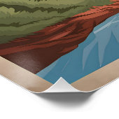 Zion National Park Vintag Poster (Ecke)