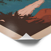 Zion National Park Vintag Poster (Ecke)