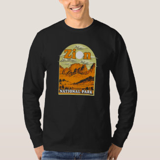 Zion National Park Vintage Artwork Artistic Souven T-Shirt