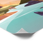 Zion National Park Vintage Reiseplakat Poster (Ecke)