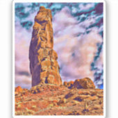 Zion National Park Vinyl Sticker (Vorderseite)