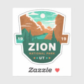 Zion National Park Vinyl Sticker (Blatt)