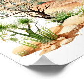 Zion National Park Wasserfarben-Malplakat Poster (Ecke)