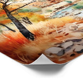 Zion National Park Wasserfarben-Malplakat Poster (Ecke)