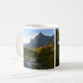 Zion National Park, Watchman Peak, Jungfrau River Kaffeetasse (Vorderseite Links)