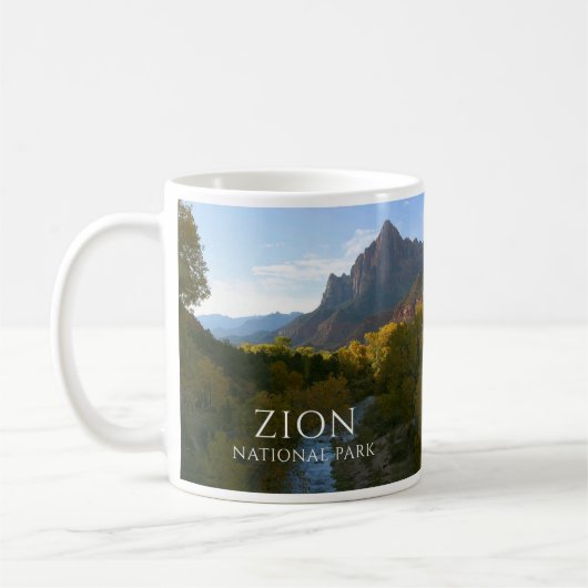 Zion National Park, Watchman Peak, Jungfrau River Kaffeetasse (Links)