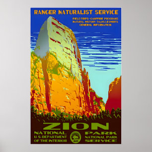 Zion National Park WPA Poster Art Utah Reise Pri